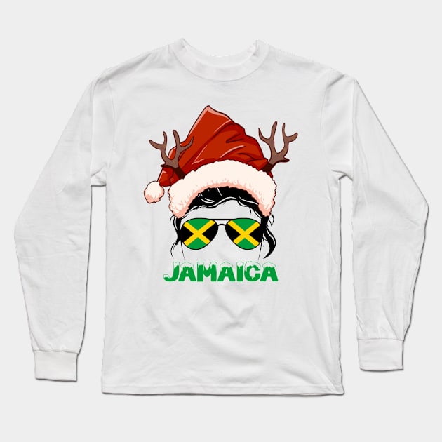 Jamaica girl, Jamaican Christmas gift , Regalo Navidad Jamaica Long Sleeve T-Shirt by JayD World